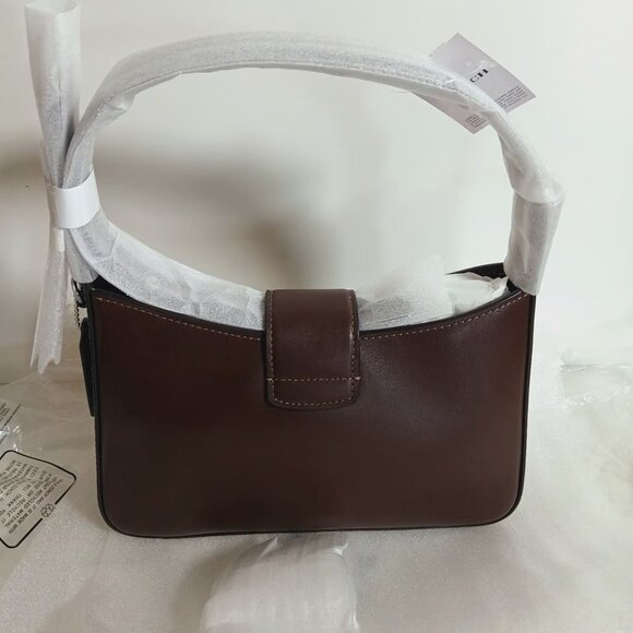 SOLD Coach Eliza Shoulder Bag w Zipper Closure Refined Calf Leather Maple CAA92 - Picture 7 of 7